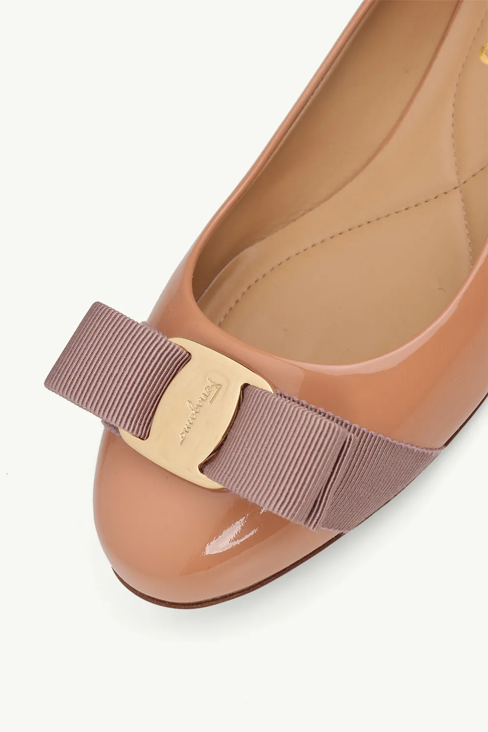 SALVATORE FERRAGAMO Varina Ballerina in New Blush Leather 4