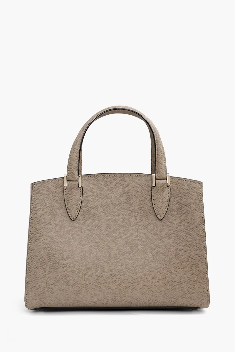 VALEXTRA Small Heritage Top Handle Bag in Oyster 1