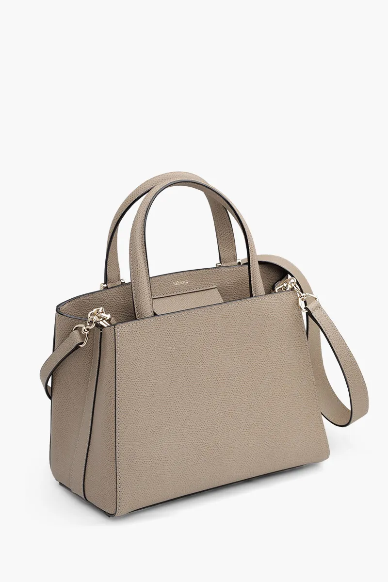 VALEXTRA Small Heritage Top Handle Bag in Oyster 2