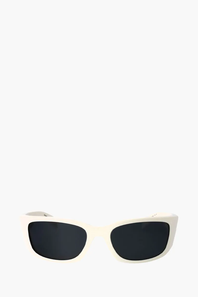 PRADA Women Cat Eye Butterfly Sunglasses in White/Grey Bone