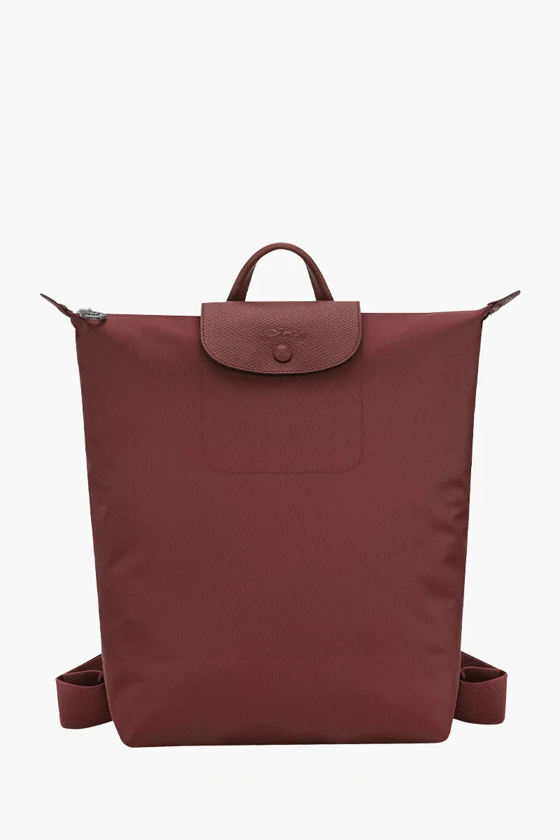 LONGCHAMP Medium Le Pliage One Backpack in Burgundy Canvas