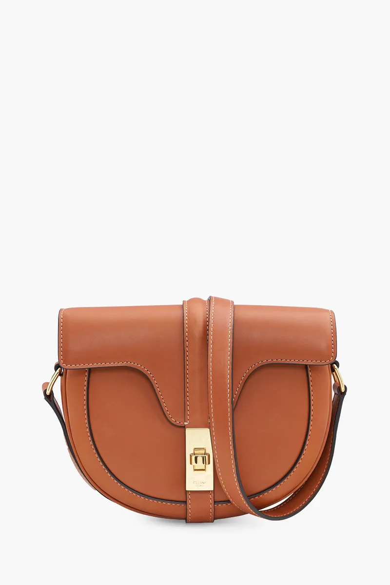 CELINE Small Besace 16 Bag in Tan Natural Calfskin