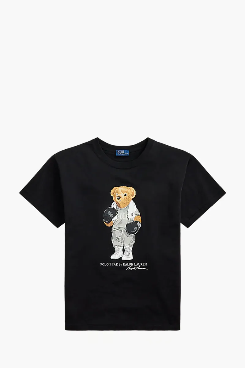 POLO RALPH LAUREN Women Polo Bear T-Shirt in Black Cotton