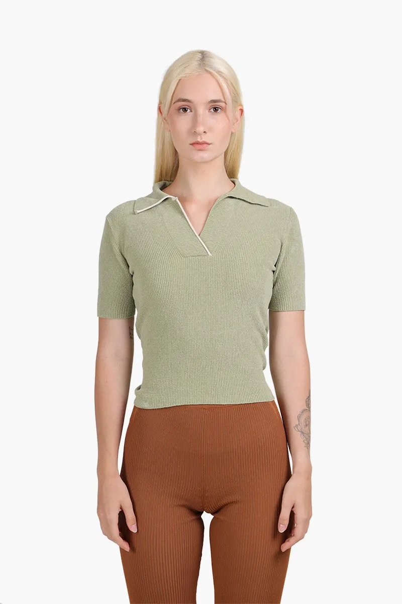 JACQUEMUS Women Le Polo Bagnu in Khaki