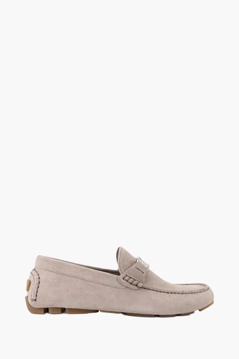 DIOR HOMME Dior Odéon Loafers in Gray Suede