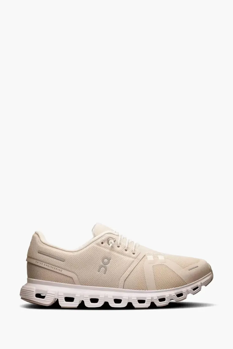ON Women Cloud 6 Sneaker in Pearl/White