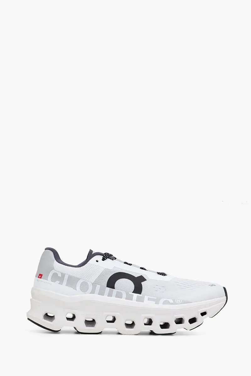ON Women Cloudmonster Running Sneakers in All White