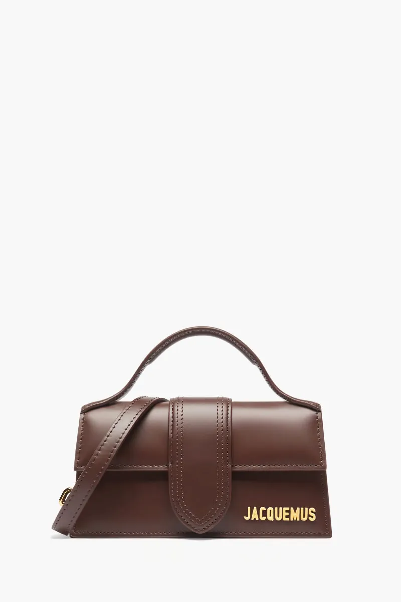 JACQUEMUS Le Bambino Handbag in Brown Smooth Leather