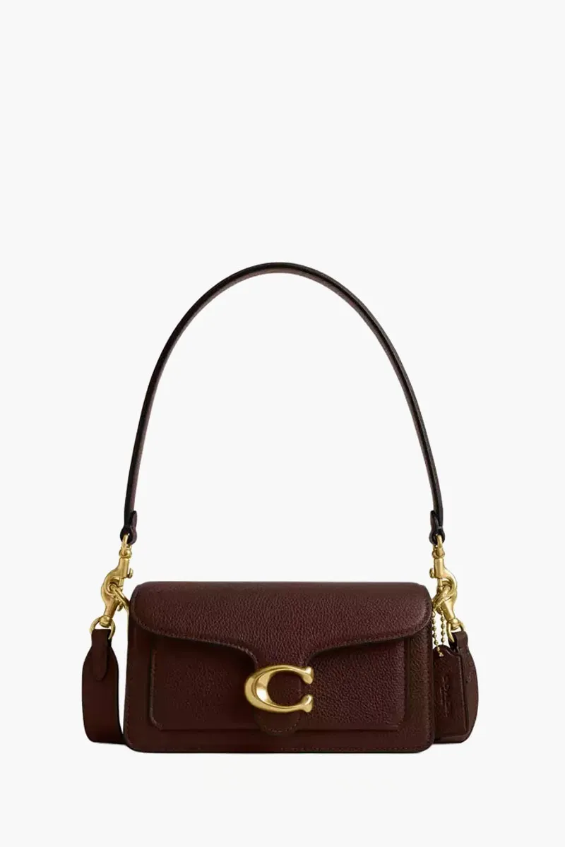 COACH Tabby Shoulder Bag 20 in Mapel Pebble Leather