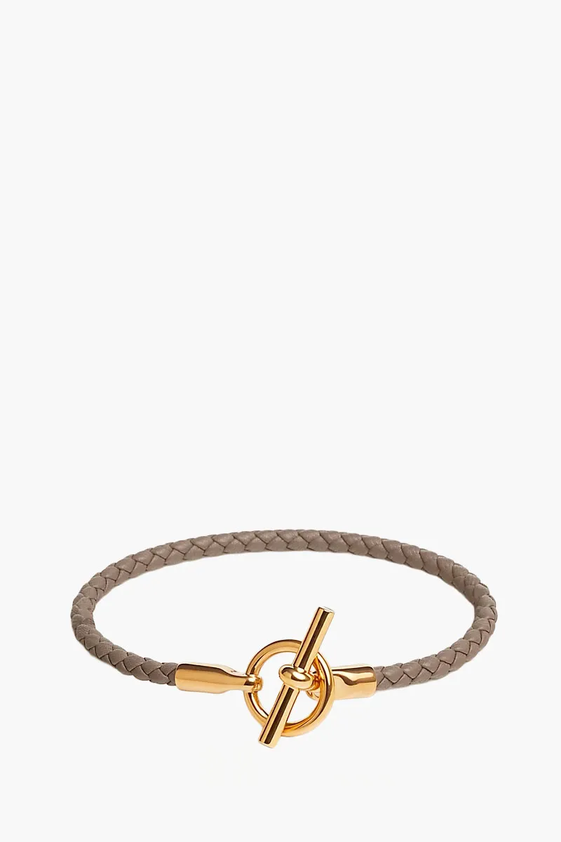 HERMÈS Glenan Double Tour Bracelet in Etoupe