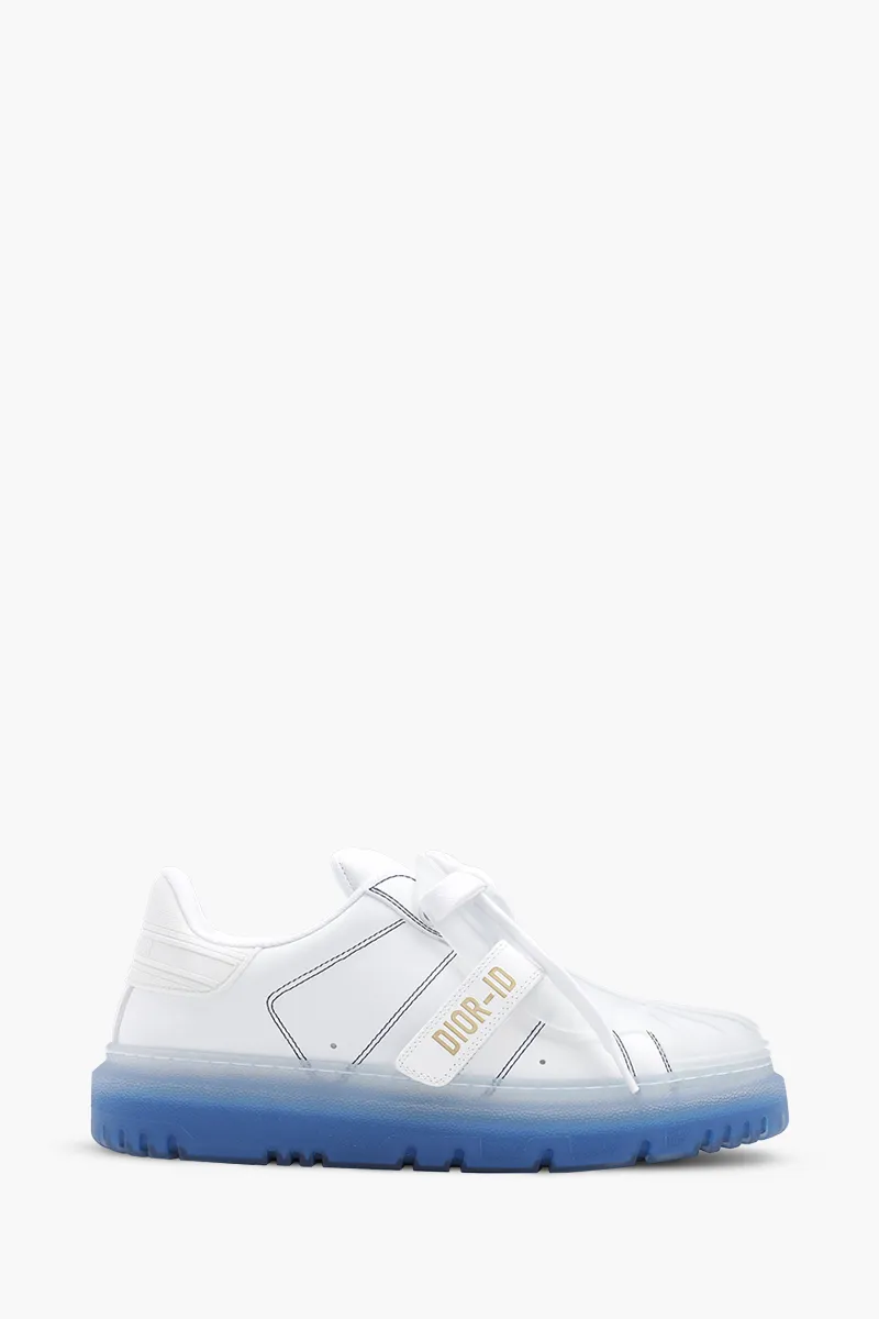CHRISTIAN DIOR Dior-ID Sneakers in Deep Blue Calfskin x Transparent Rubber