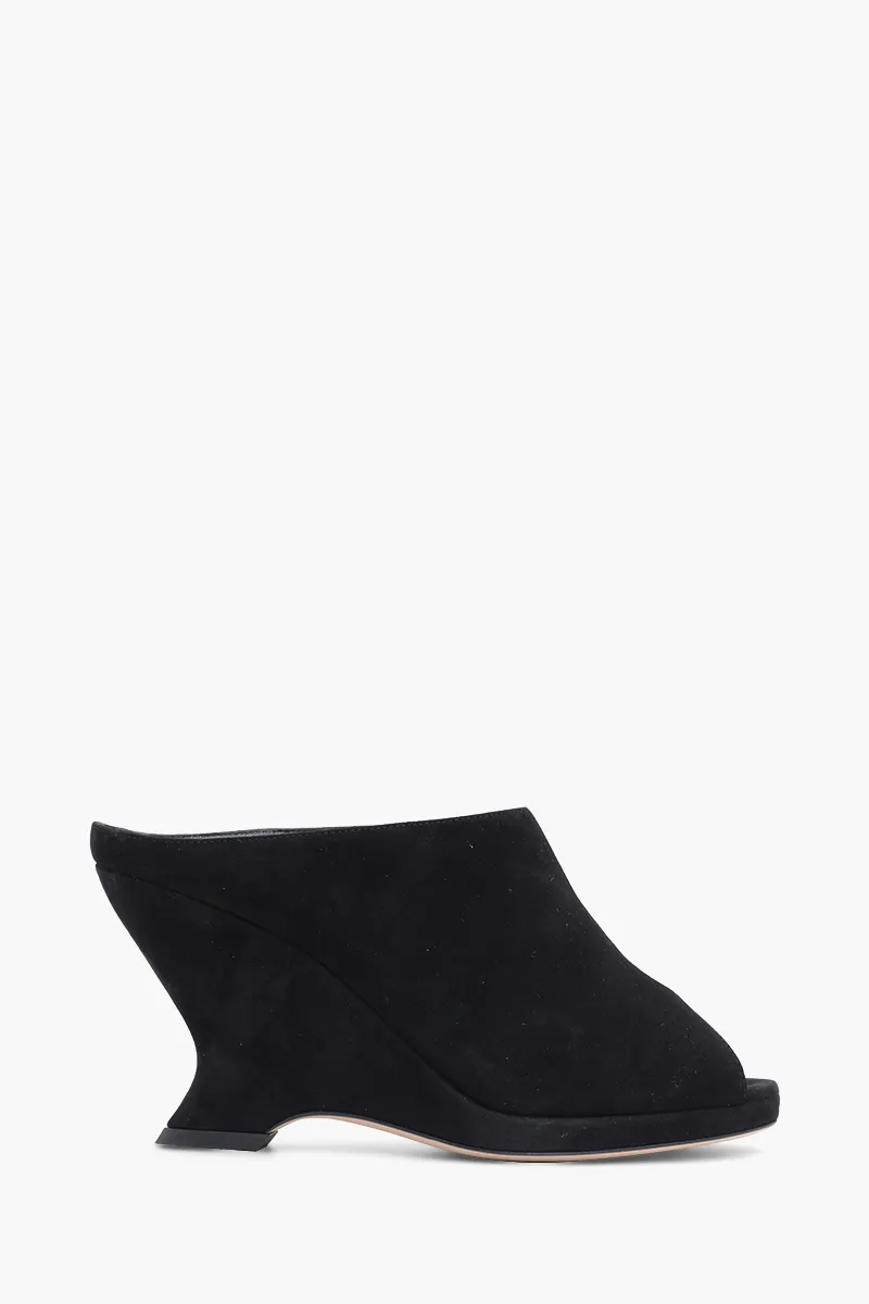 CHRISTIAN DIOR Absolu Open Toe Sandals 90mm in Black Suede