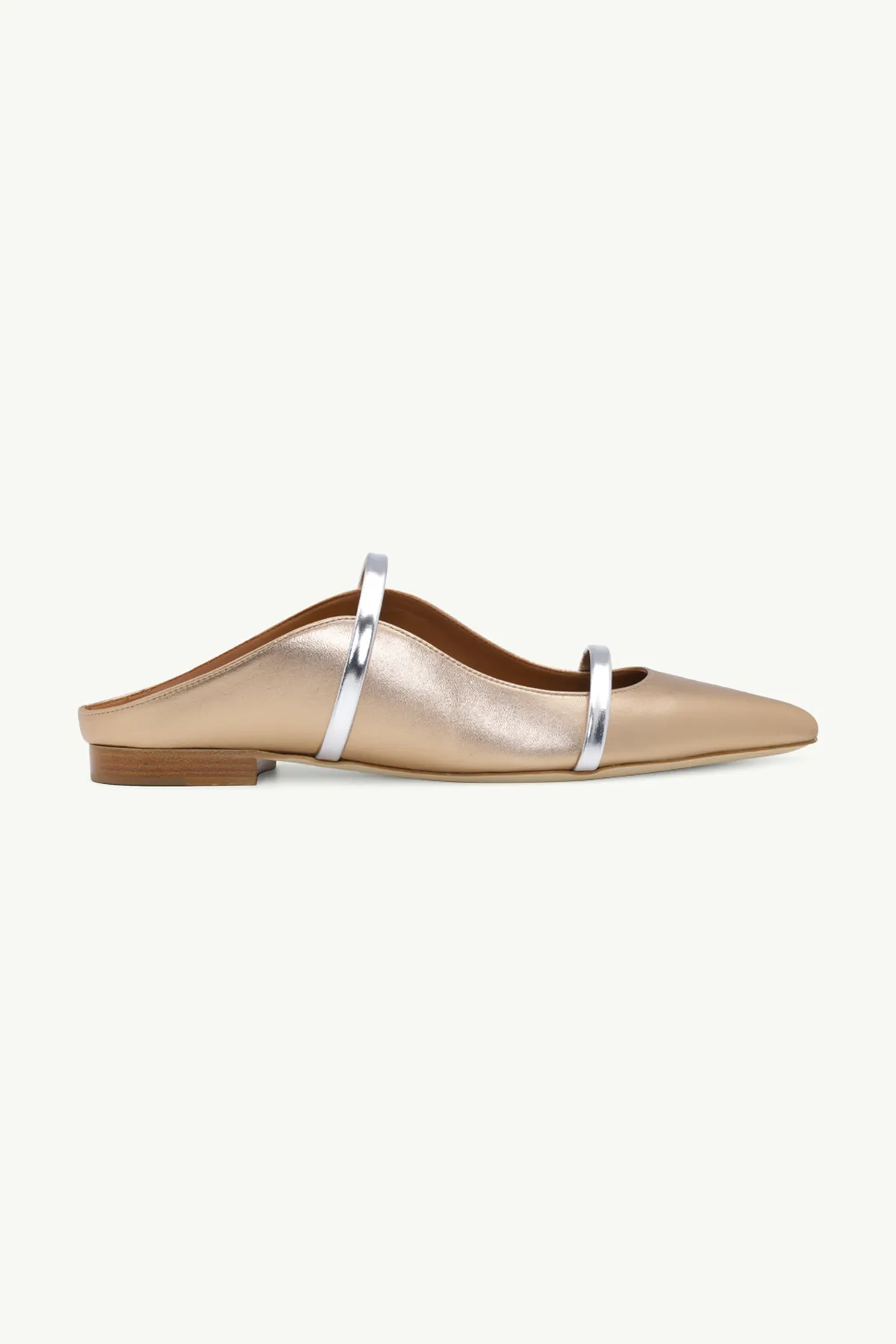 MALONE SOULIERS Maureen Mules in Gold/Silver