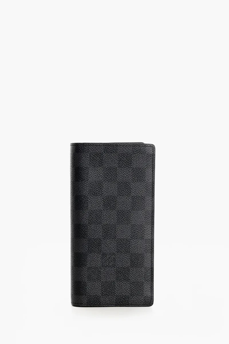LOUIS VUITTON Brazza Wallet in Black Damier Graphite Canvas