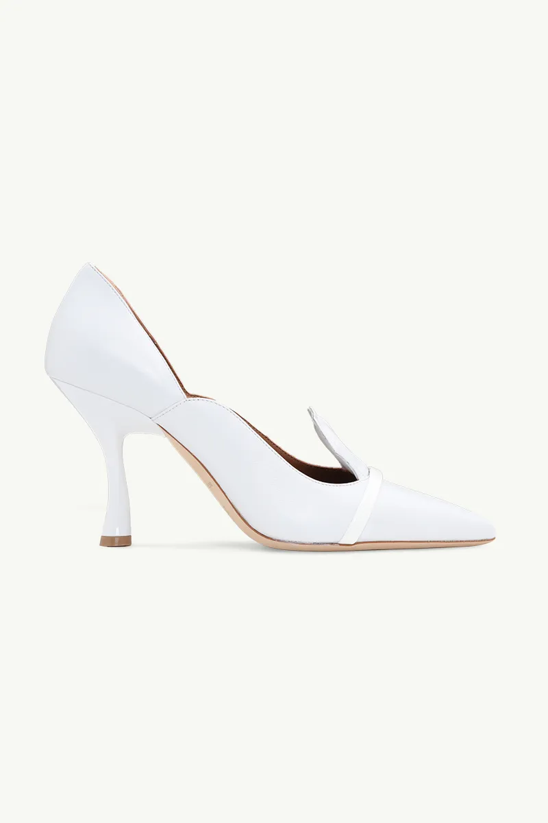 MALONE SOULIERS Thena Pumps 90mm in White/White