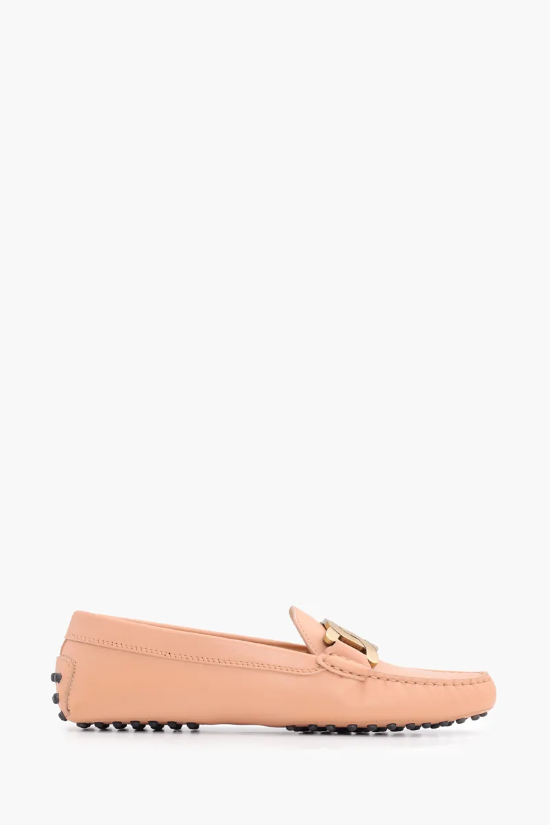 TOD'S Women Kate Gommino Driving Shoes in Pink Leather
