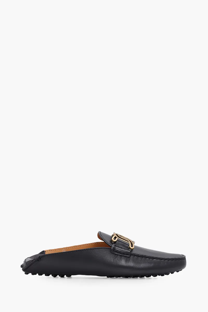 TOD'S Women Gommino Mule Shoes in Black Leather