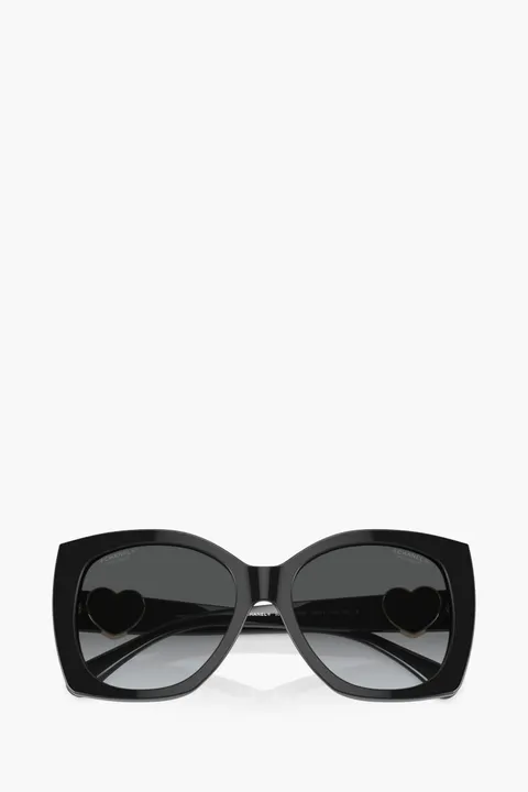 CHANEL Women Square Sunglasses in Black/Grey Gradient Acetate