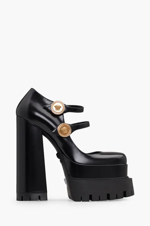 VERSACE Women Medusa Aevitas Platform Pumps 170mm in Black