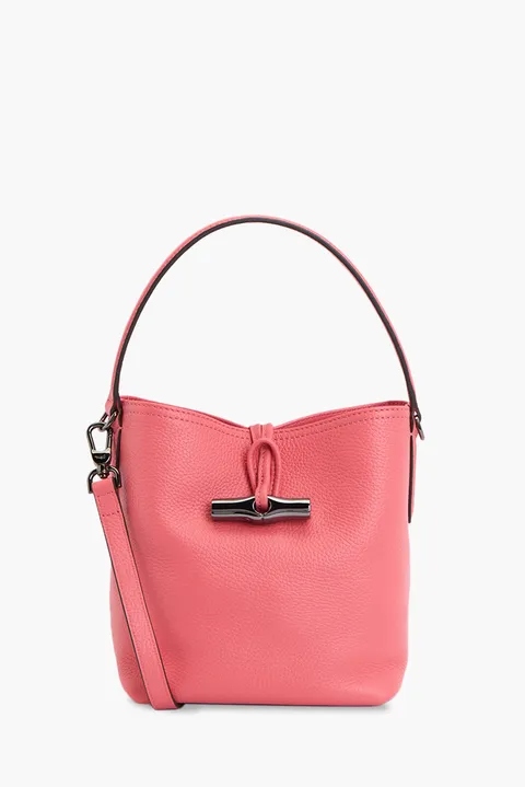 LONGCHAMP Roseau Essential XS Bucket Bag in Greanadine Leather