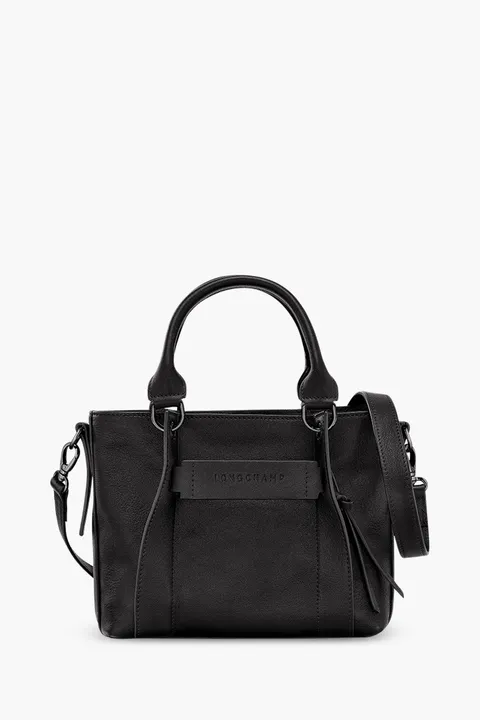 LONGCHAMP Small 3D Handbag in Black Leather