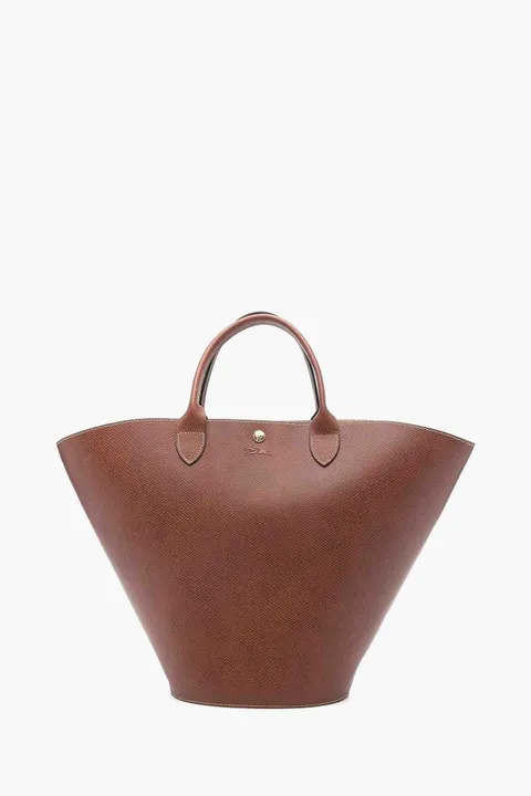 LONGCHAMP EPURE XL Tote Bag in Brown Cowhide Leather