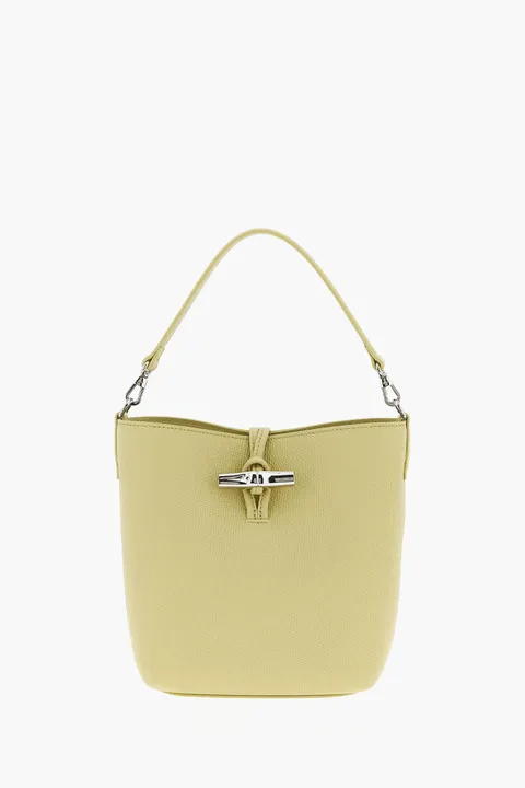 LONGCHAMP Le Roseau Xs Bucket Bag in Pistachio Cowhide Leather
