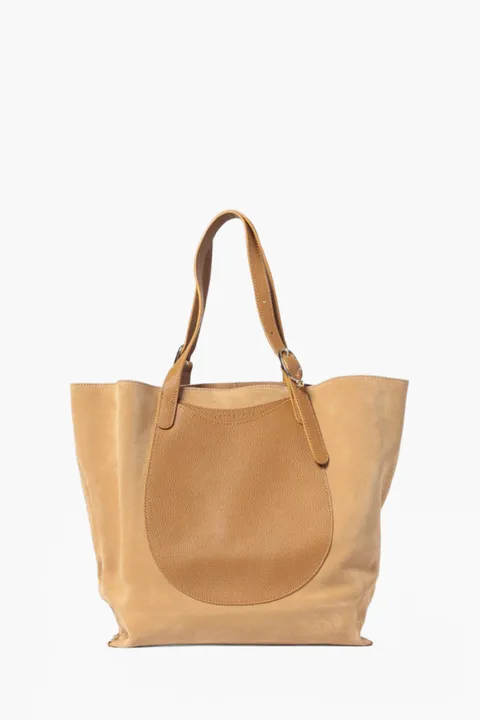 LONGCHAMP Complice Xl Tote Bag in Pecan Suede Calfskin