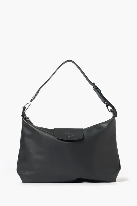 LONGCHAMP Le Pliage Extra Xl Shoulder Bag in Black Cowhide Leather