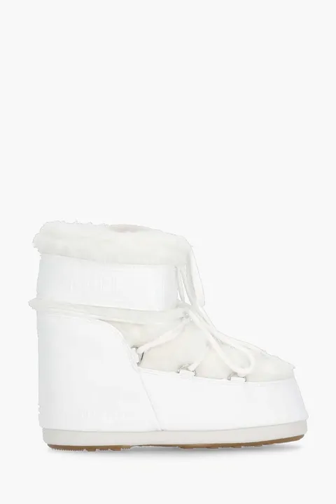 MOON BOOT Women Icon Low Faux-Fur Boots in Optical White