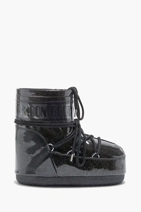 MOON BOOT Women Icon Low Glitter Boots in Black