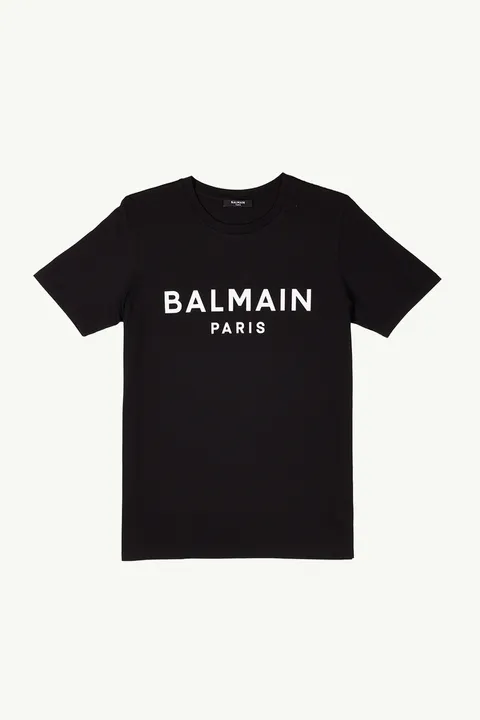 BALMAIN Women Balmain Paris Logo Casual Cut T-Shirt in Black/White