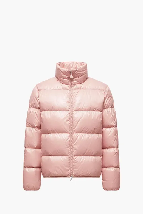 MONCLER Abbadia Short Down Jacket in Pink Nylon