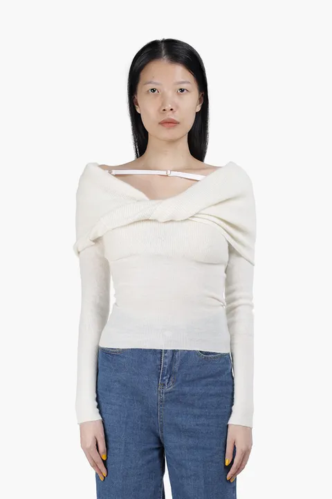 JACQUEMUS Women La Maille Ascua Top in Beige