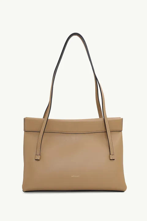 WANDLER Mini Joanna Shoulder Bag in Gingerbread Soft Calf Leather