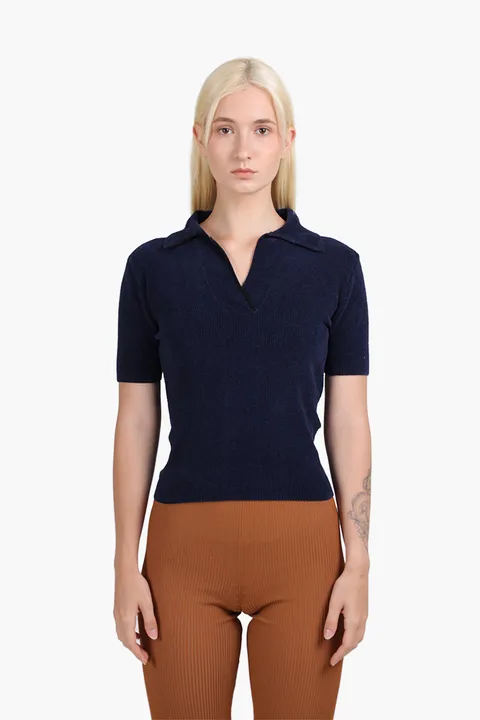 JACQUEMUS Women Le Polo Bagnu in Navy