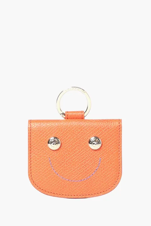 LONGCHAMP Epure Card Holder in Orange Leather
