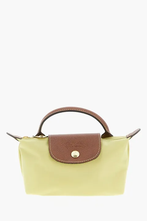 LONGCHAMP Le Pliage Original Pouch in Pistachio Recycled Canvas with Handle