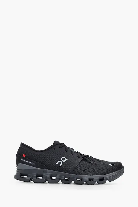 ON Men Cloud X 4 Running Sneakers in Black/eclipse