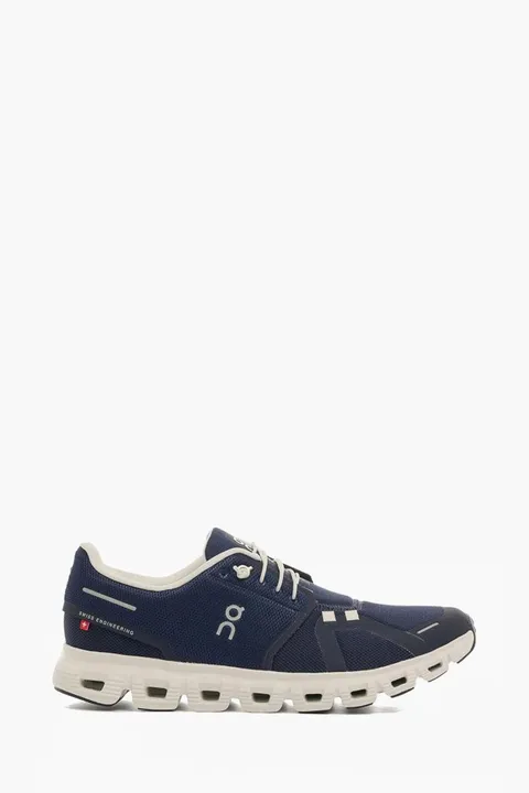 ON Men Cloud 6 Sneakers in Midnight/White