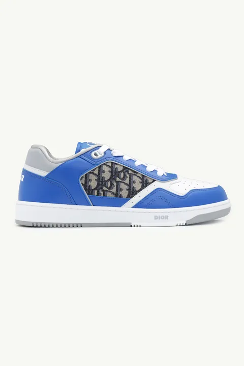 CHRISTIAN DIOR B27 Oblique Low Top Sneakers in Blue/Gray/White Multicolors