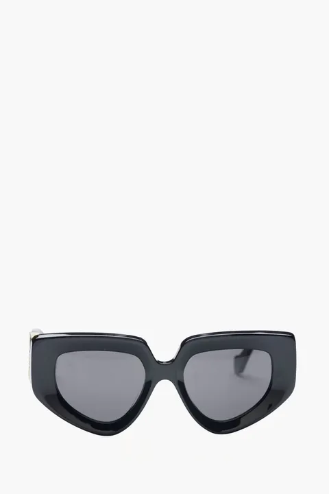 LOEWE Square Anagram Sunglasses in Black Acetate