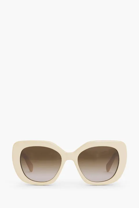 CELINE Triomphe 06 Butterfly Sunglasses in Ivory/Gradien Brown Acetate