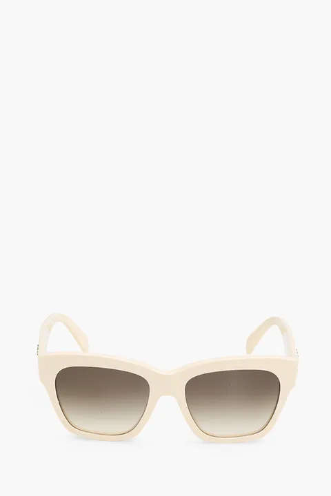 CELINE Triomphe 09 Square Sunglasses in Ivory/Gradient Brown Acetate