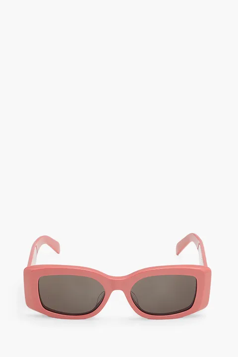 CELINE Triomphe Xl Sunglasses in Shiny Pink/Brown Acetate