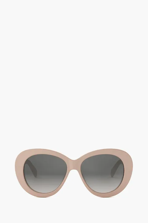 CELINE Triomphe Butterfly Sunglasses in Pink/Grey Acetate
