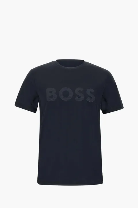 HUGO BOSS Men Tee Active Slim Fit T-Shirt in Black with Moisture Management