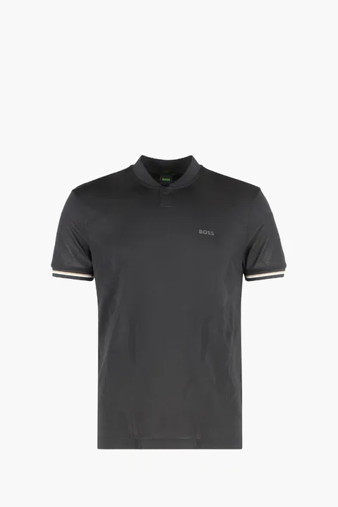 HUGO BOSS Men Pariq Desert Active T-Shirt in Black Polyester