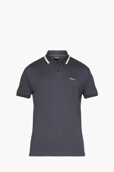 HUGO BOSS Men PL Join Paddy Polo Shirt in Blue Sea/White Cotton