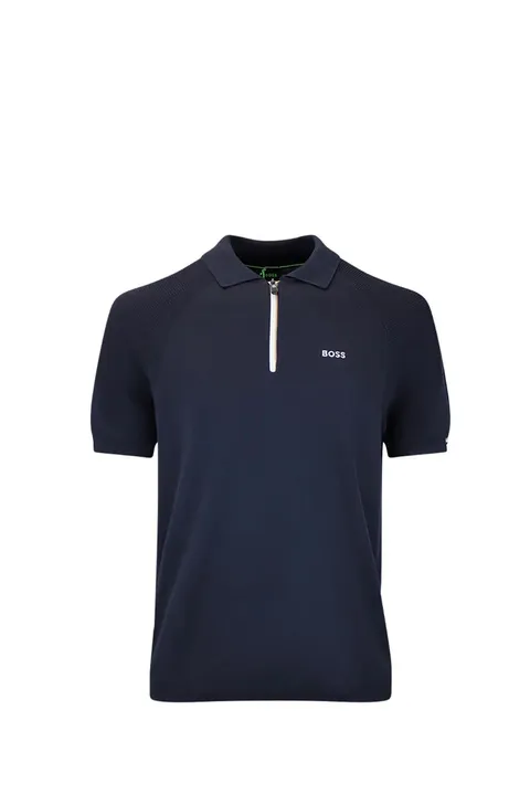 HUGO BOSS Men KN_GOC Perfom Regular Fit Polo Shirt in Dark Blue Cotton-Blend